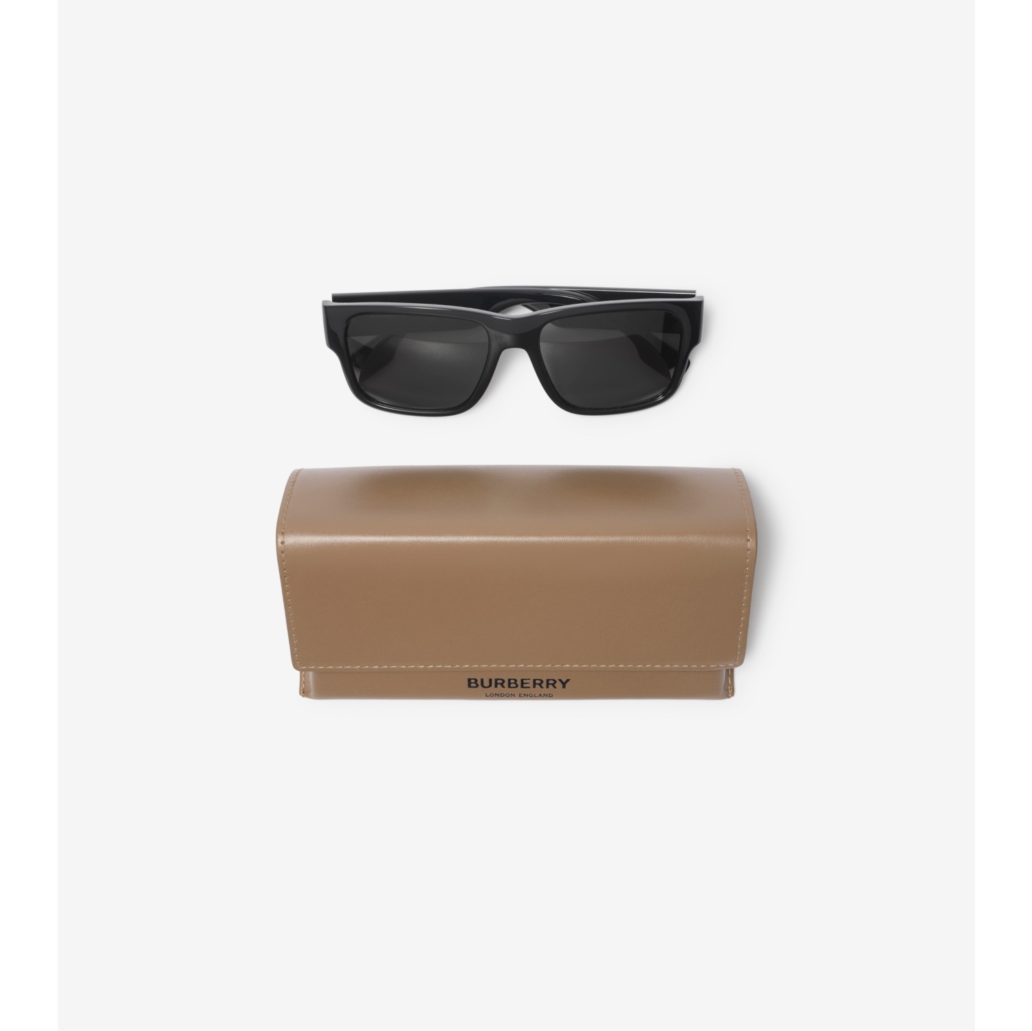 Logo Detail Square Frame Sunglasses in Black Men Burberry Official