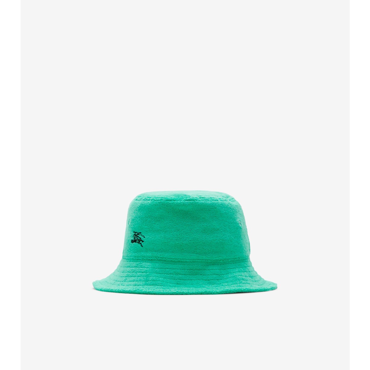 Burberry Childrens Towelling Bucket Hat In Bright Jade