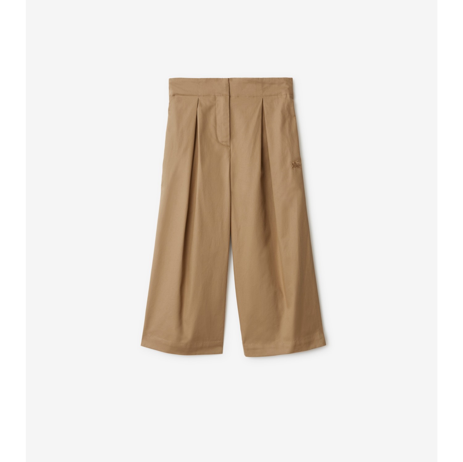 Pleated Cotton Trousers