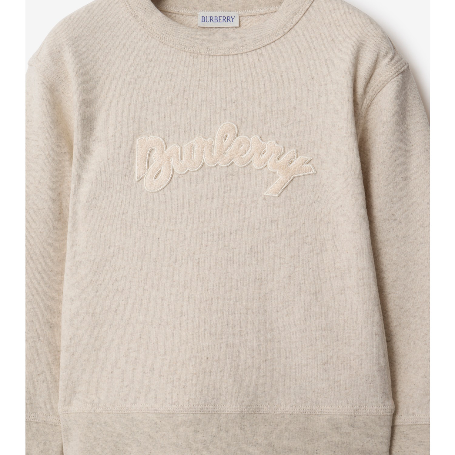 Baumwoll-Leinen-Sweatshirt mit Logo