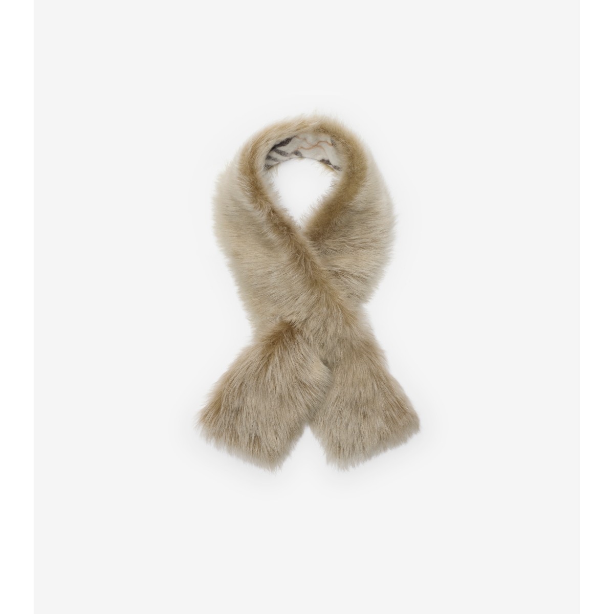  Check Reversible Shearling Scarf