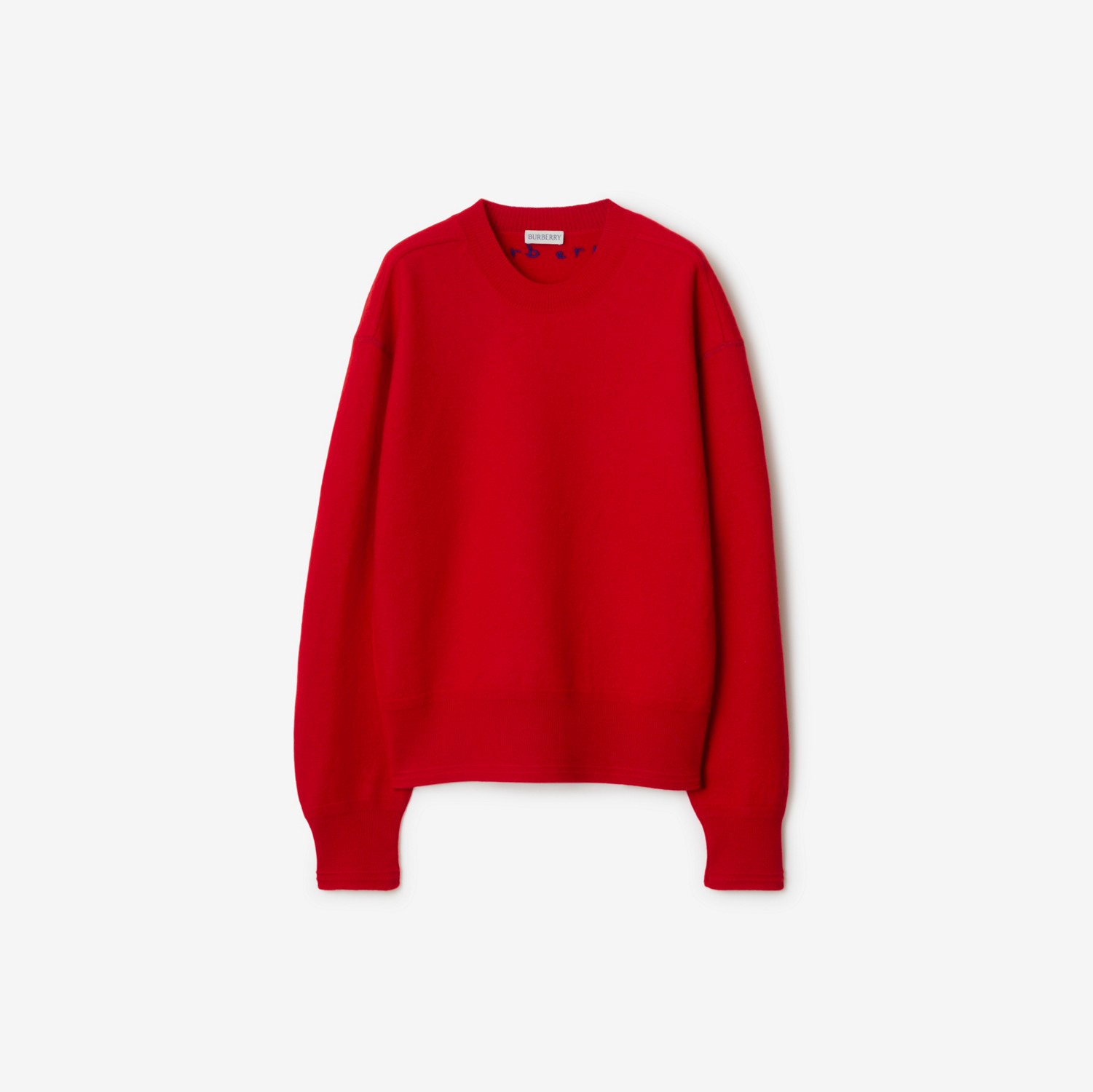 羊毛衫 (邮筒红) - 女士 | Burberry® 博柏利官网