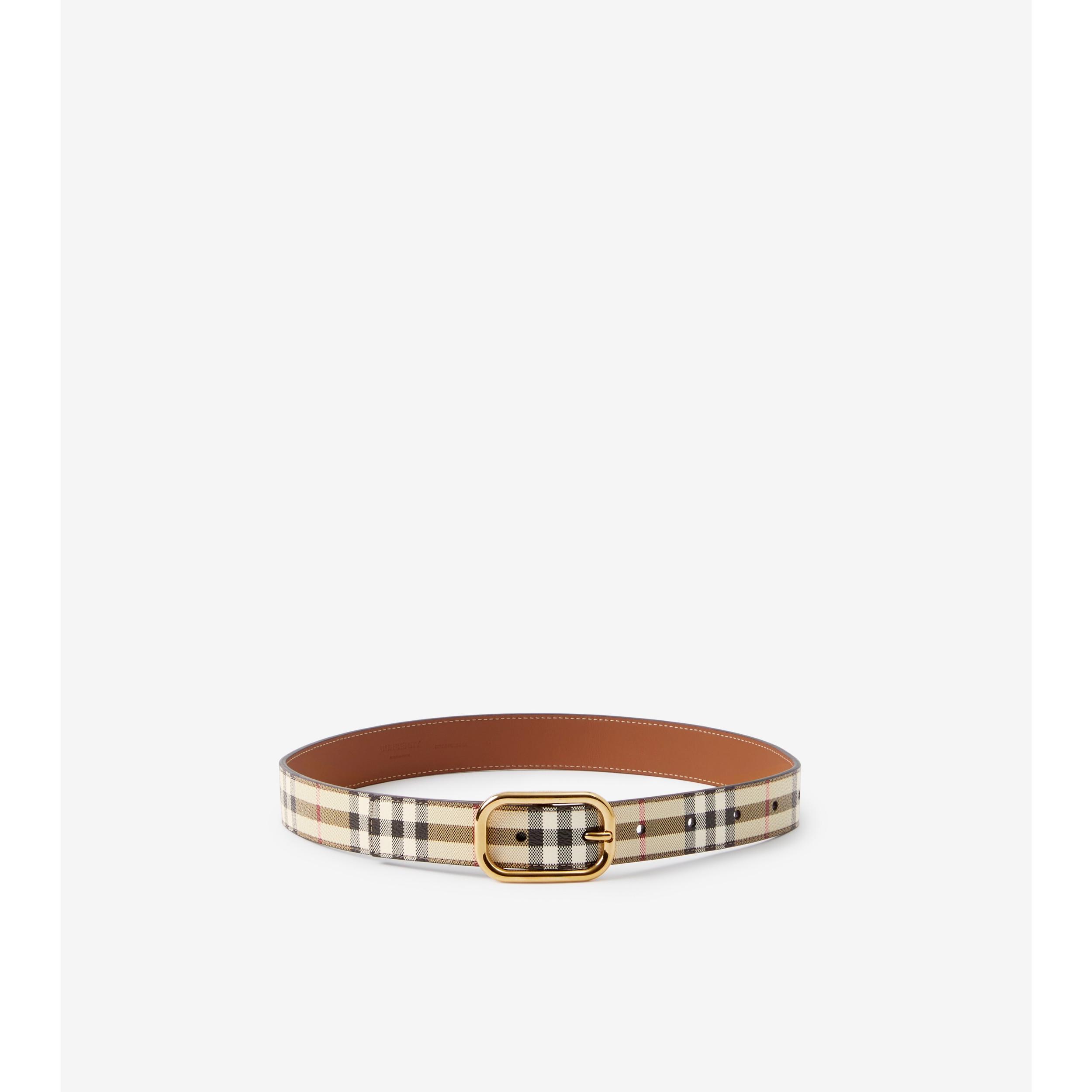 Ceinture de luxe - Ceinture épaisse Burberry en cuir noir avec logo