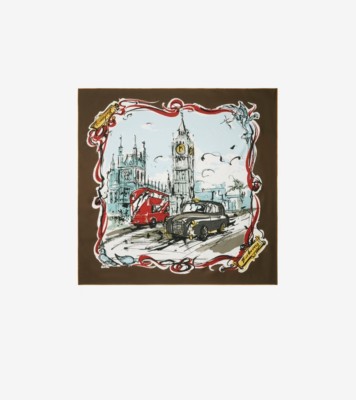 Westminster Silk Scarf in Mulch | Burberry® Official