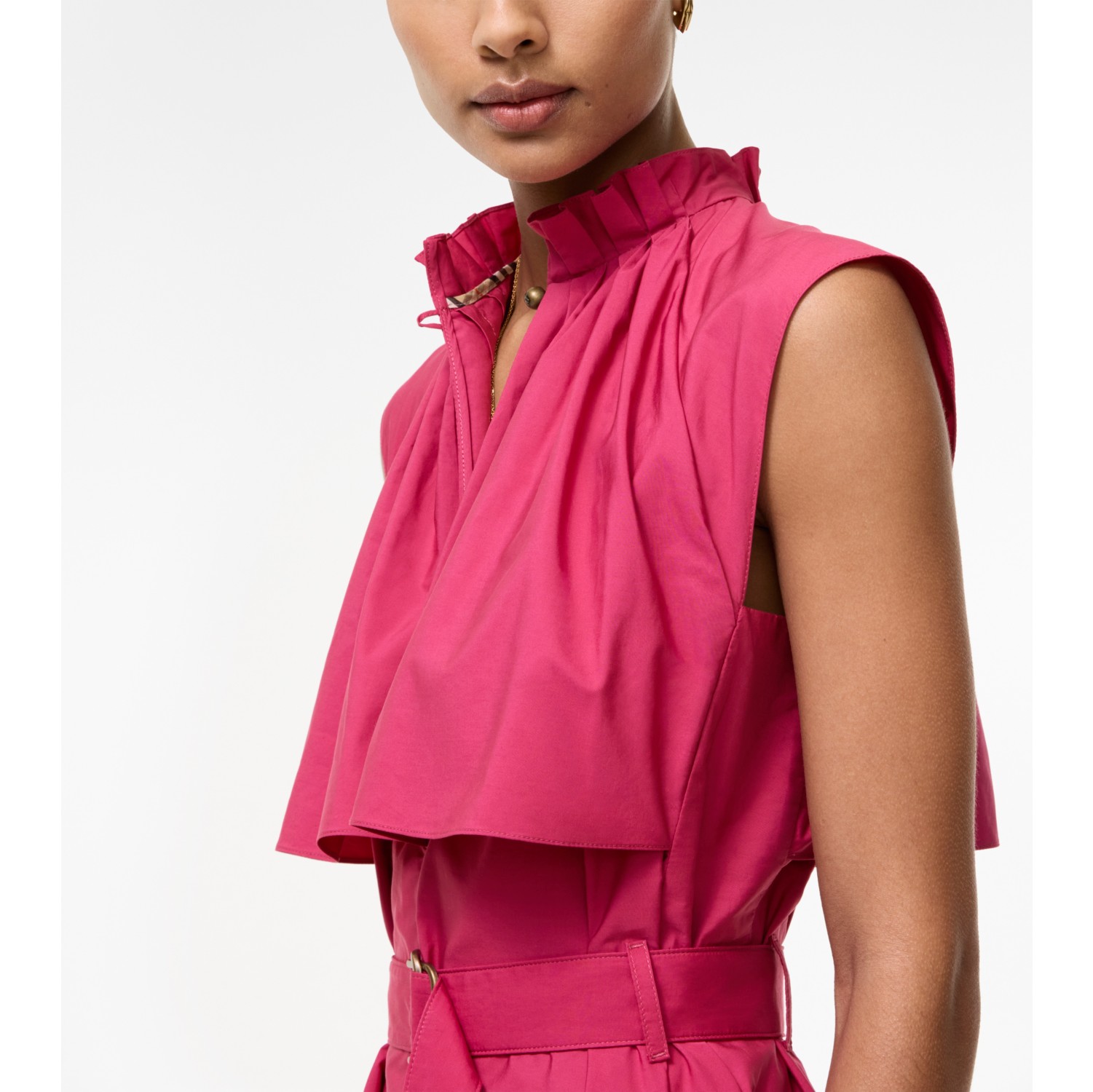 Cotton Poplin Dress in Mauvewood pink - Women | Burberry® Official