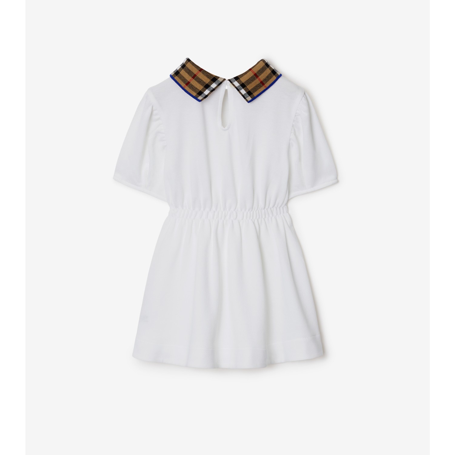 Check Collar Cotton Polo Shirt Dress