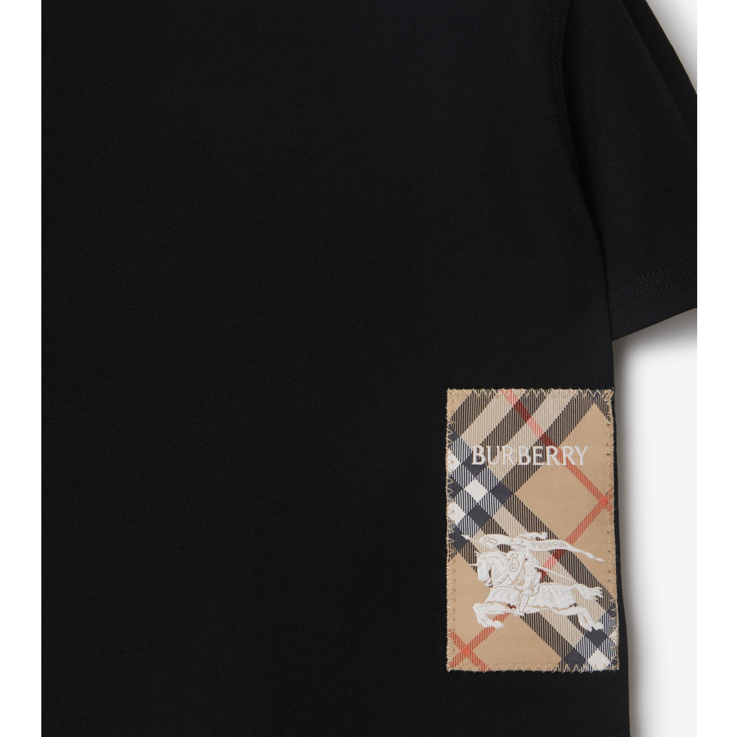 Check Label Cotton T-shirt