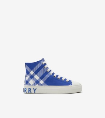 【BURBERRY】HIGH TOP SNEAKERS Check Cotton High-top Sneakers in Archive beige - Children