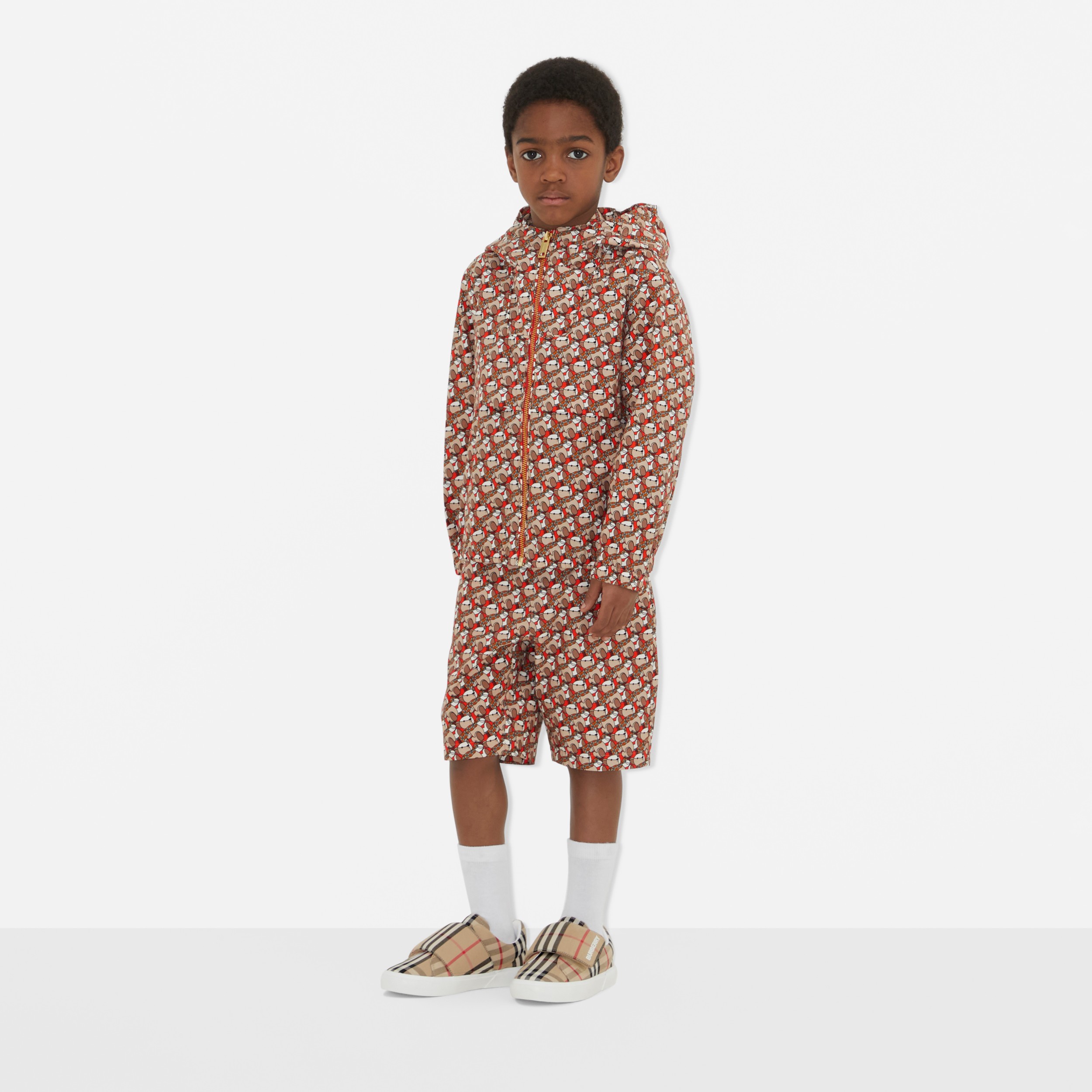 Baumwollshorts mit Thomas Teddybär-Print (Orangerot) | Burberry® - 3