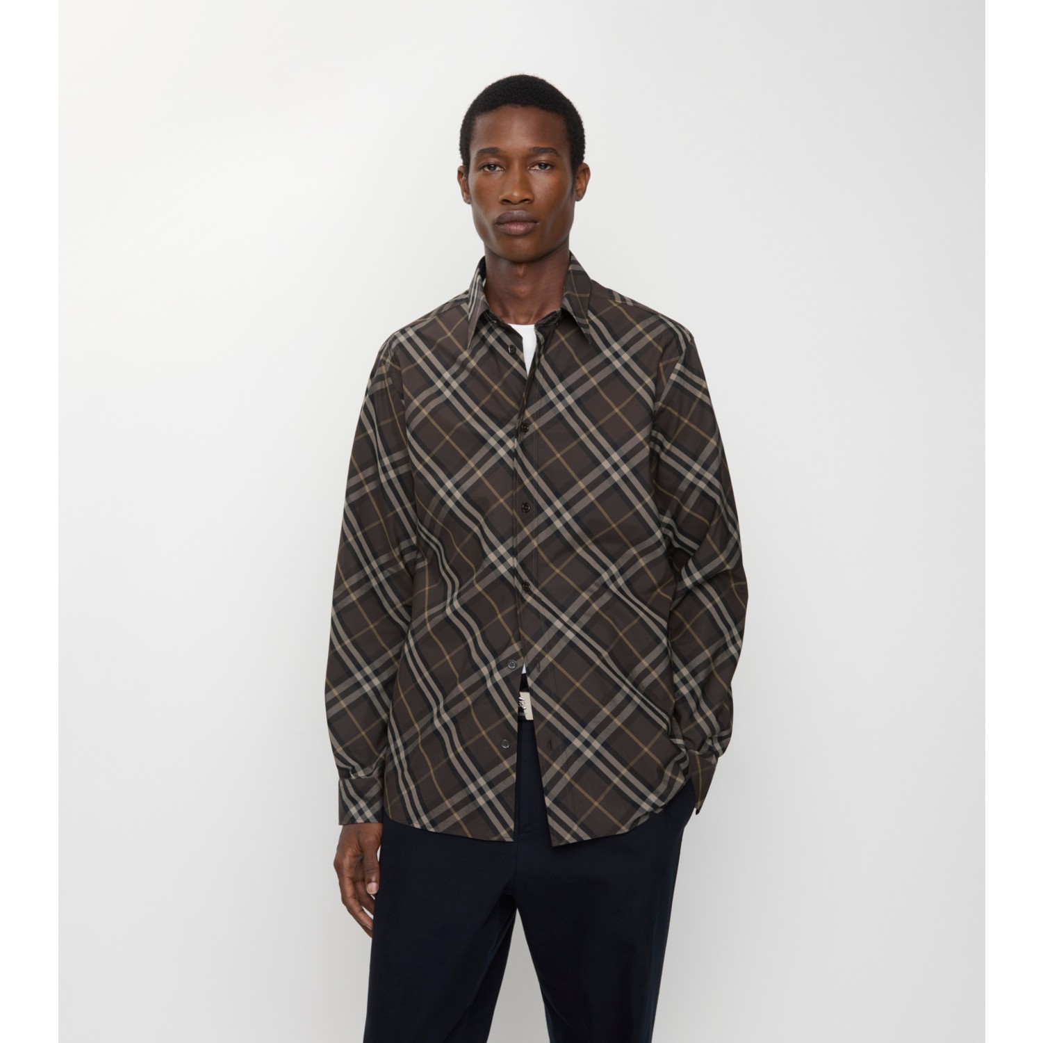 Relaxed Fit Check Cotton Shirt
