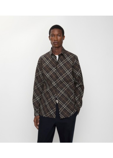 Relaxed Fit Check Cotton Shirt