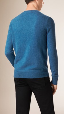 Pale canvas blue Crew Neck Cashmere Sweater - Image 2