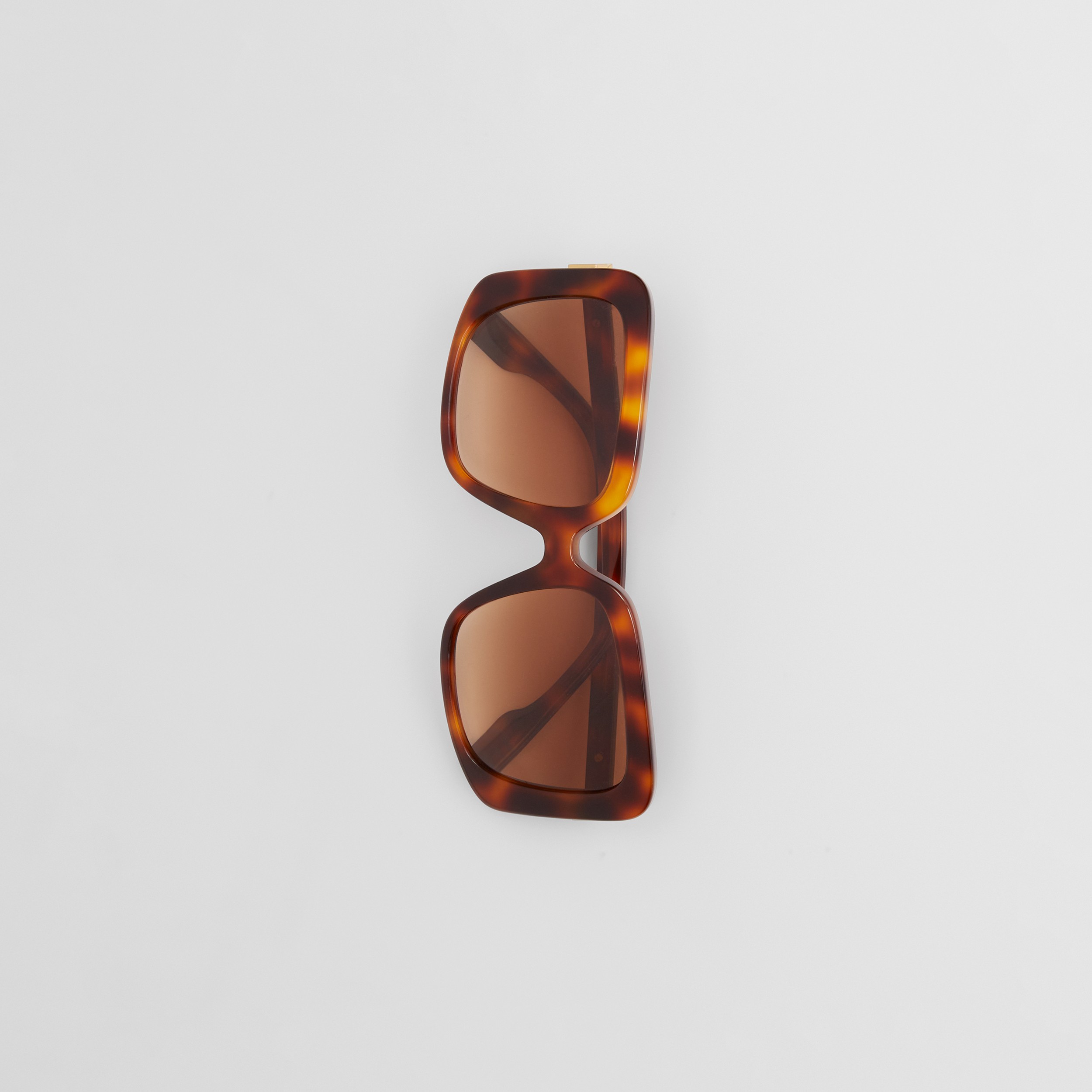 Hardware Detail Square Frame Sunglasses in Bright Tortoiseshell - Women | Burberry® Official - 4