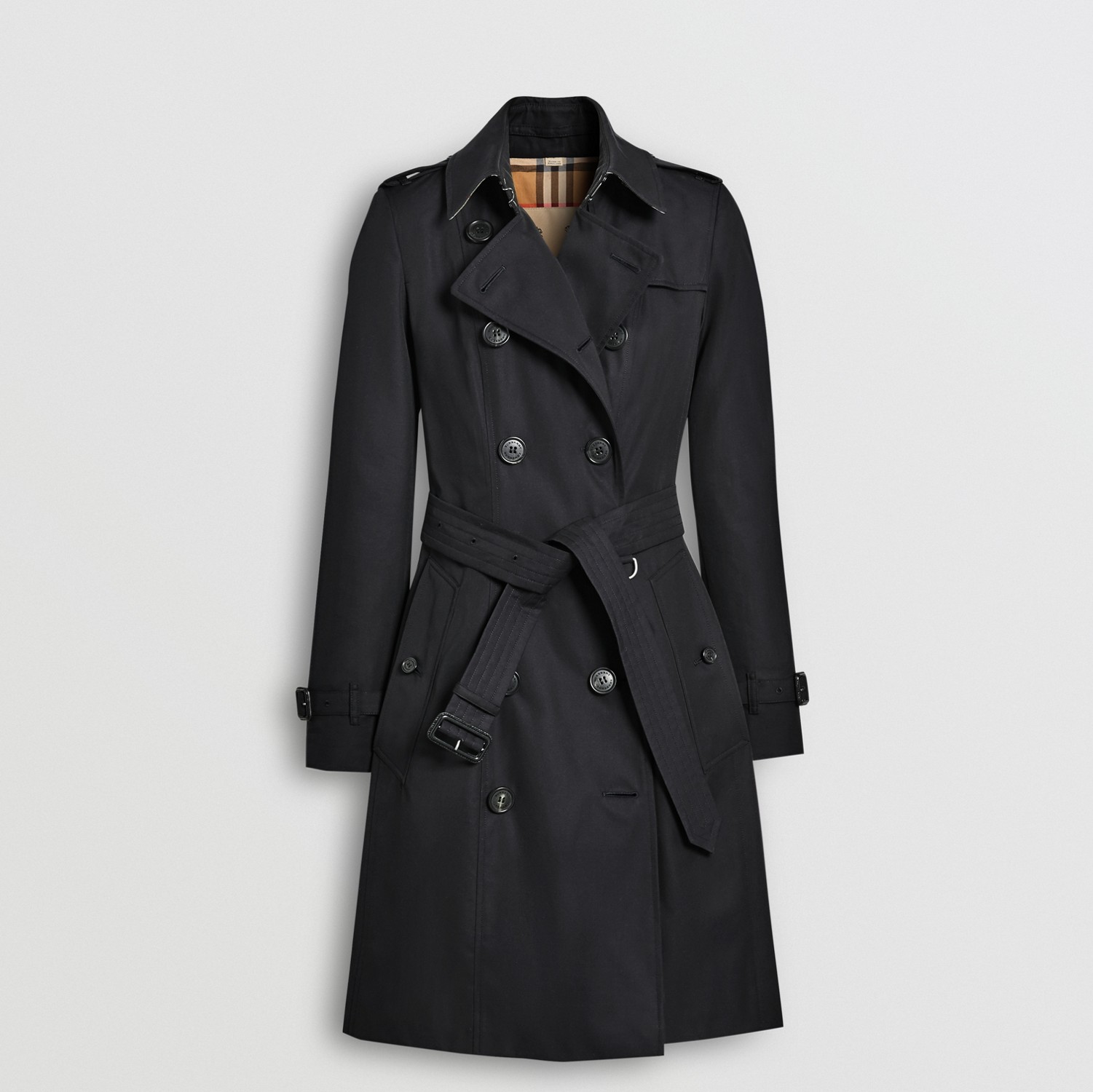 Trench coat Heritage Chelsea de longitud media (Medianoche) - Mujer | Burberry® oficial