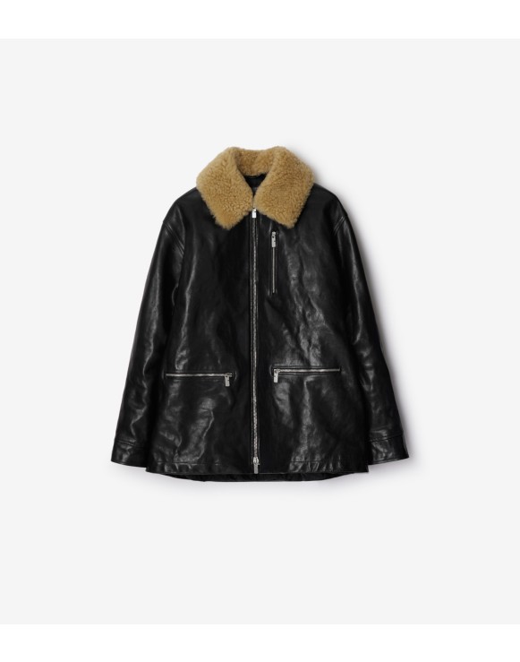 Short Leather Car Coat