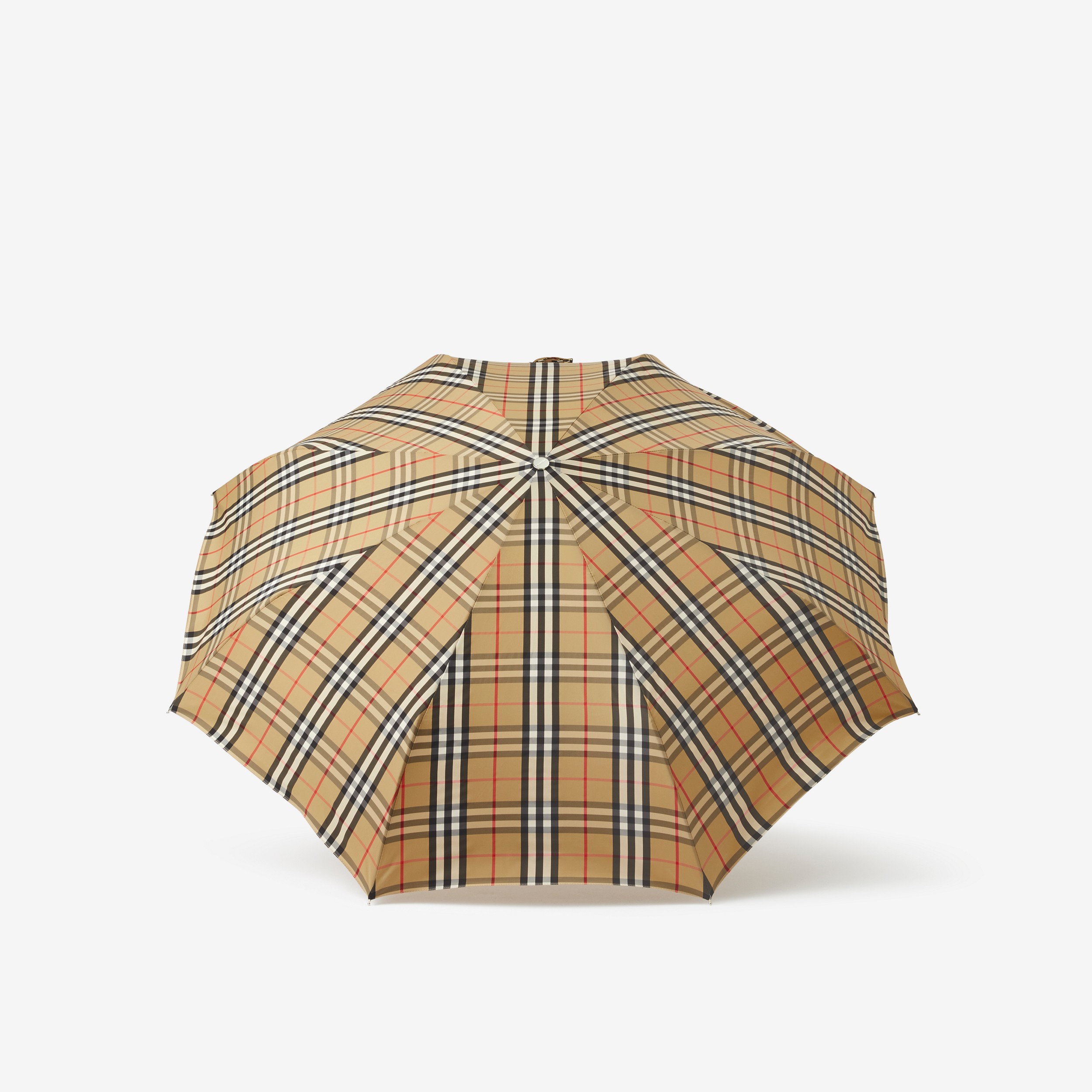 Vintage Check Folding Umbrella in Archive Beige | Burberry® Official - 3