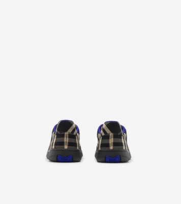 BURBERRY テラス レスアッフ スニカ 8108653 BLACKSANDIPCHK Check Terrace Sneakers in Black - Women | Burberry® Official