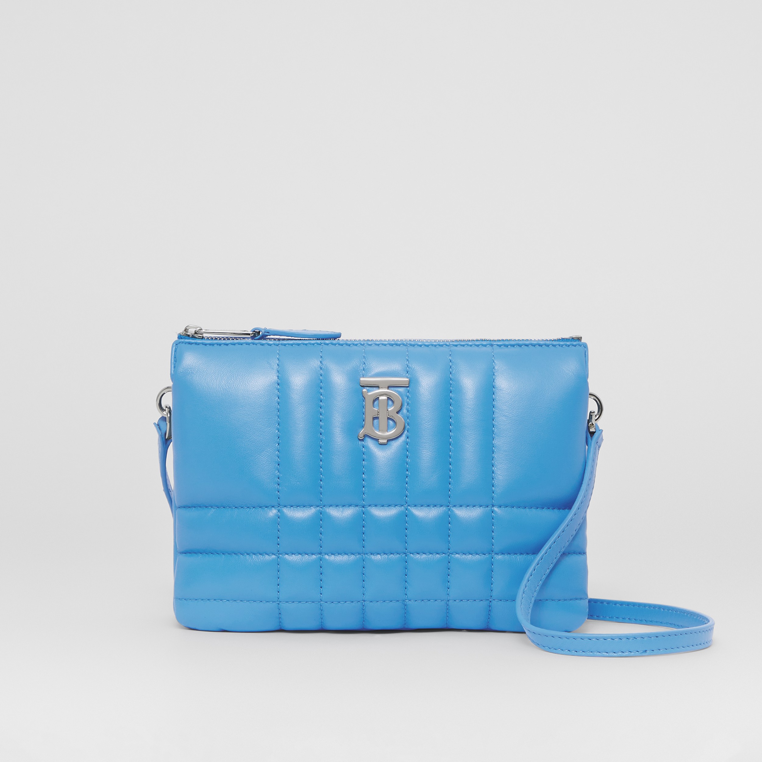 Quilted Lambskin Lola Twin Pouch in Bright Sky Blue - Women | Burberry® Official - 1