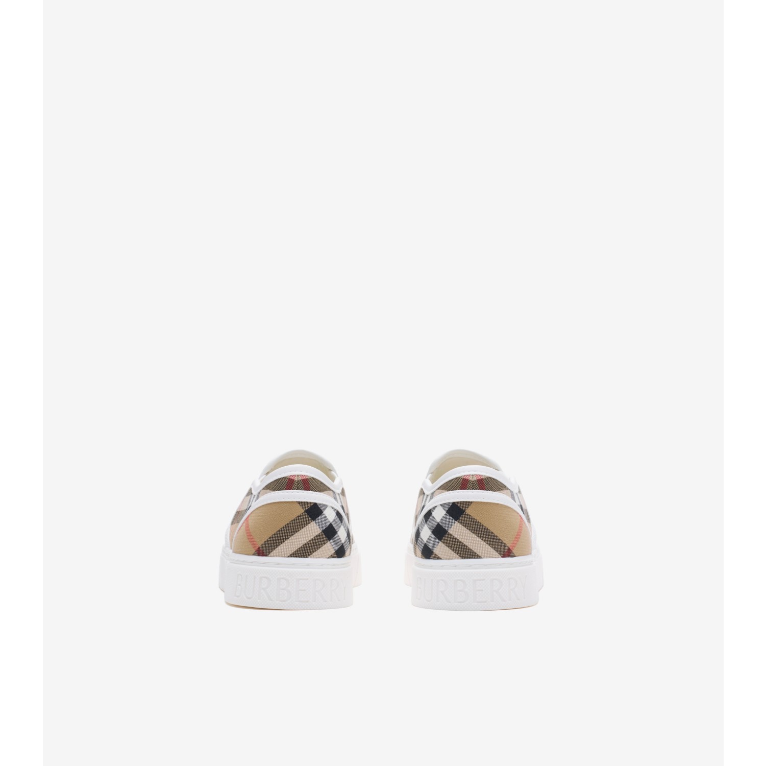 Check Cotton Slip-on Sneakers