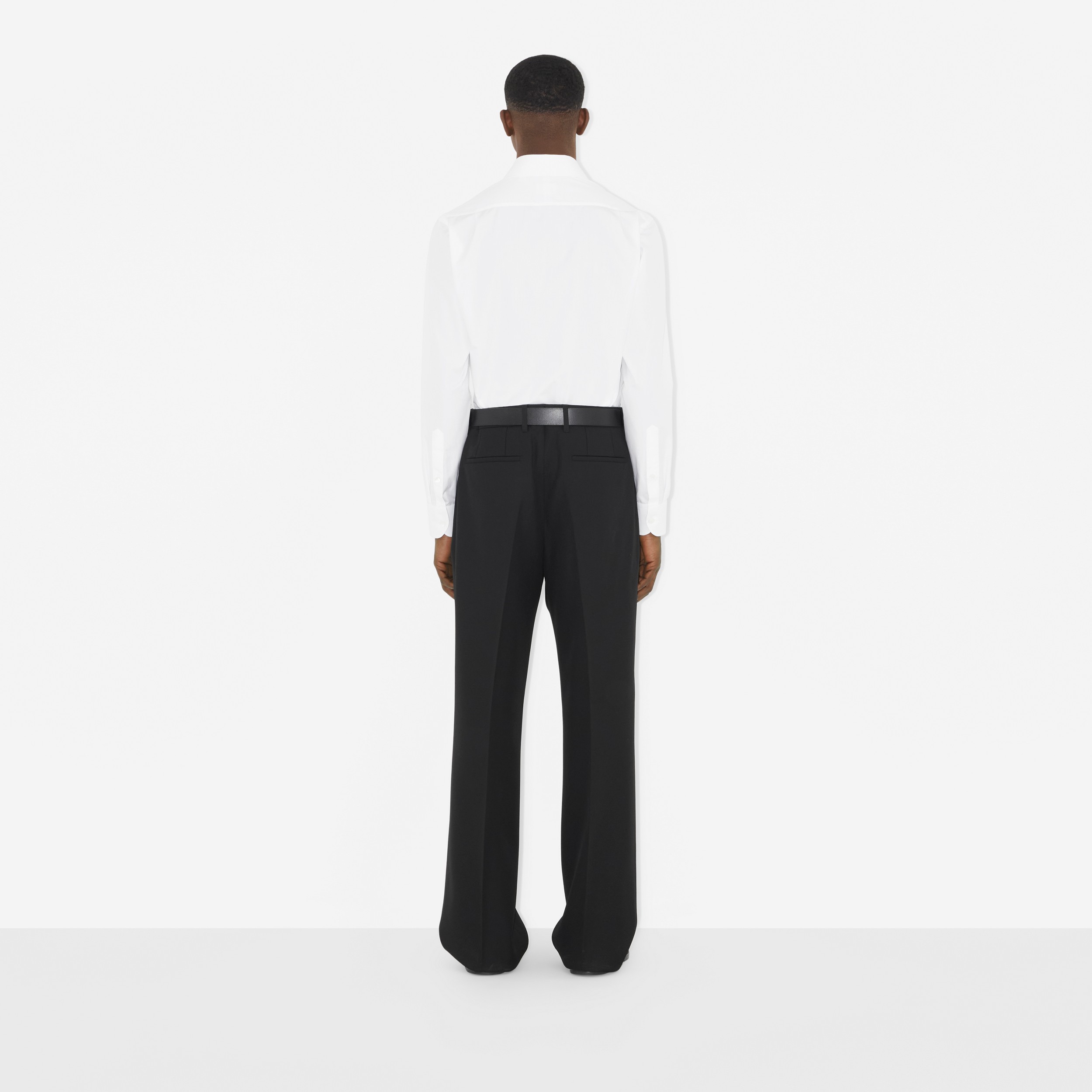 Camisa entallada en popelina de algodón (Blanco) - Hombre | Burberry® oficial - 4