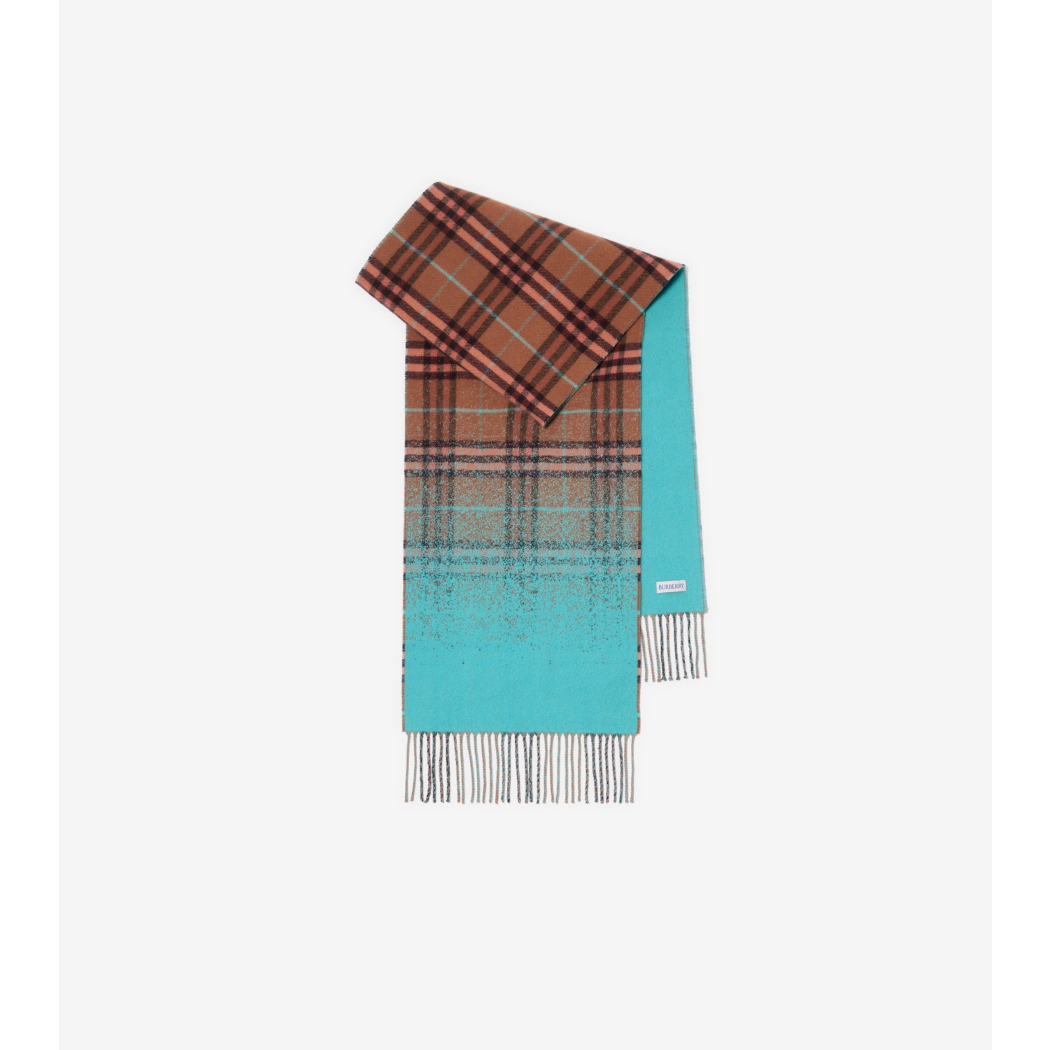 Gradient Check Cashmere Scarf