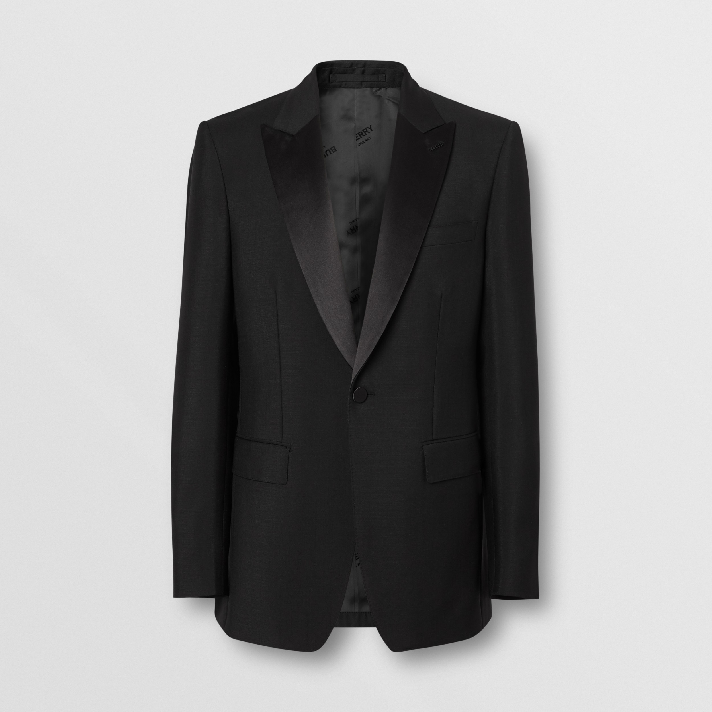 English Fit Mohair Wool Tuxedo in Black - Men | Burberry® Official
