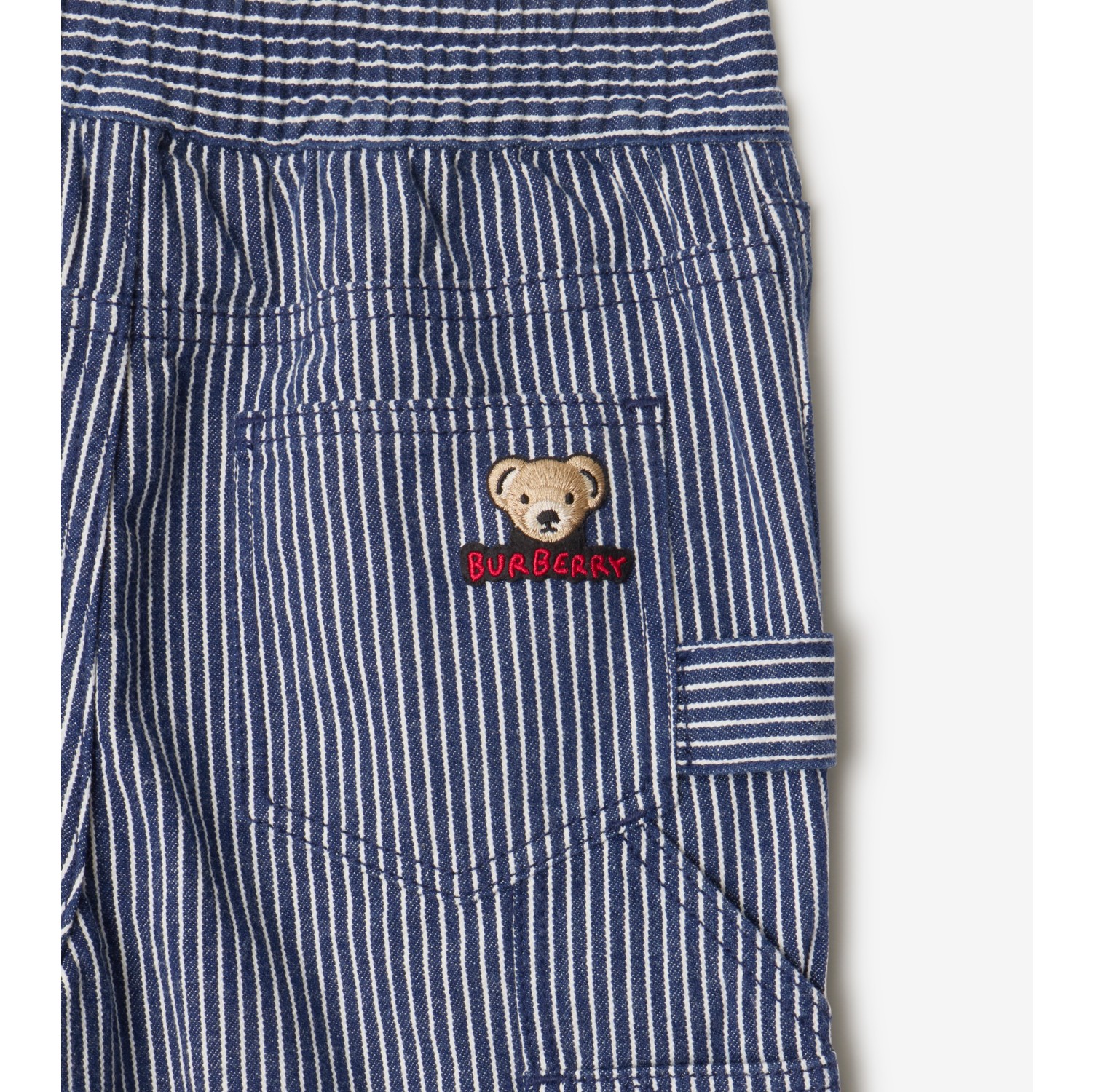 Pantaloncini in denim a righe