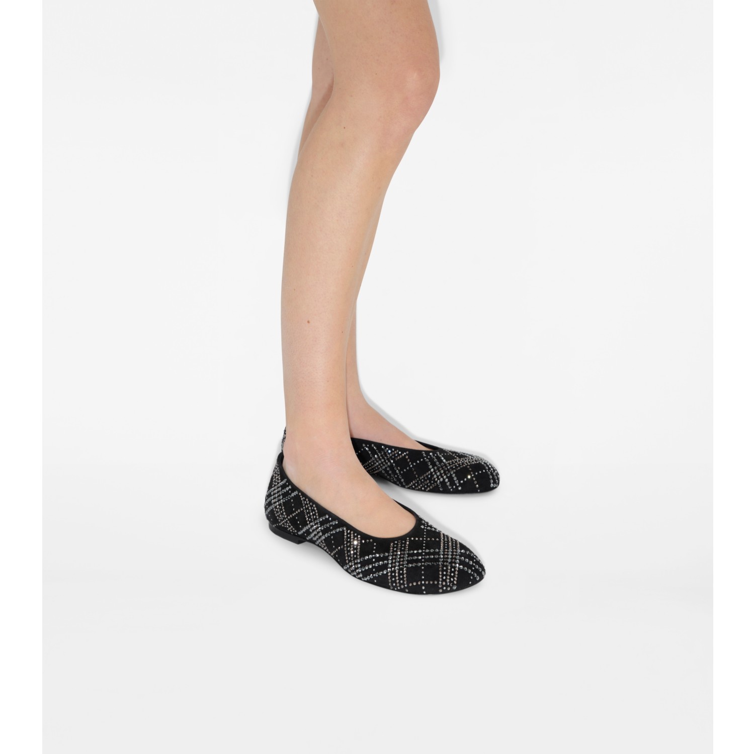 Crystal Check Baby Ballerinas
