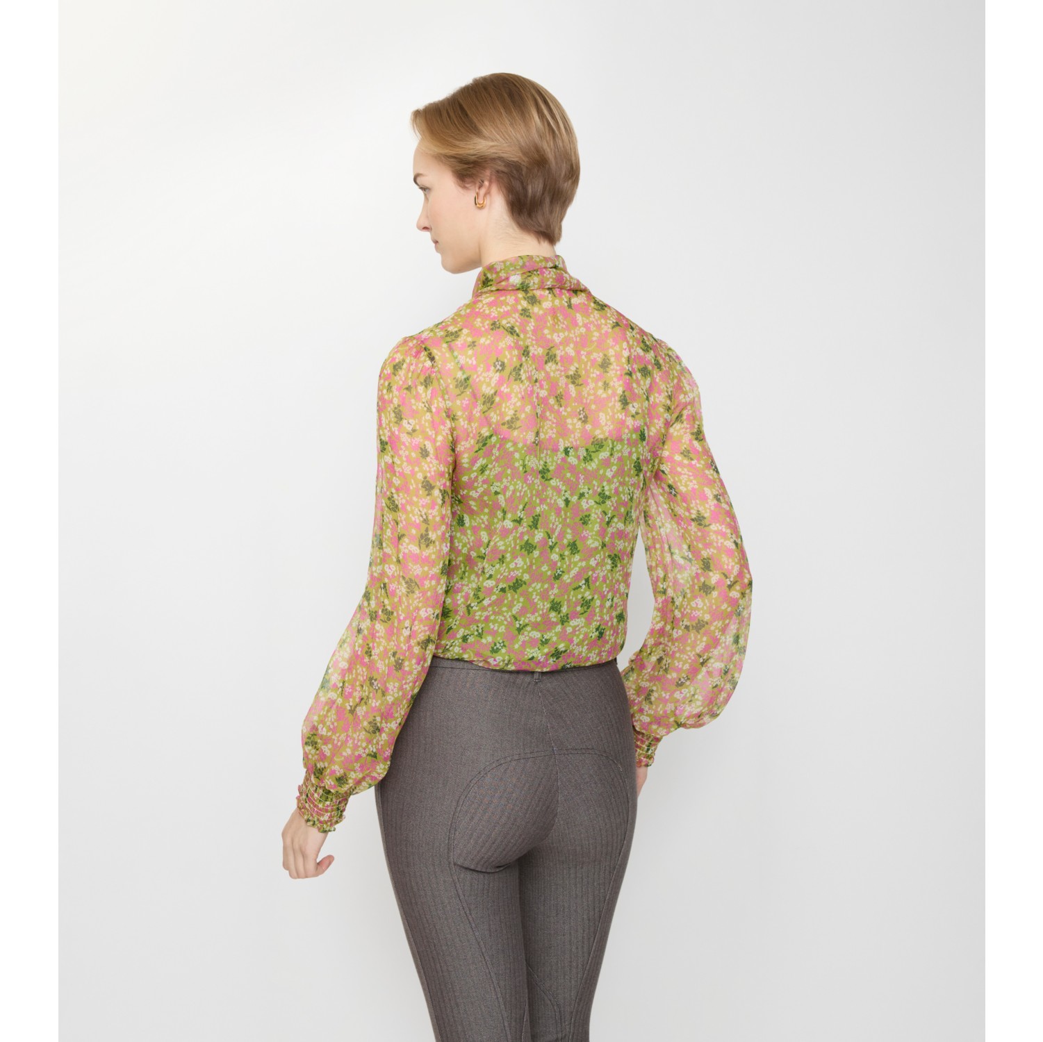 Ditsy Floral Silk Blouse