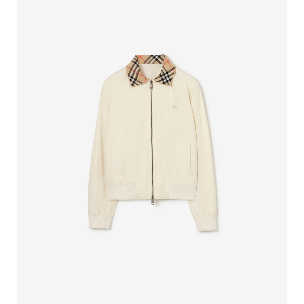 Check Cropped Tropical Gabardine Hayfield Harrington Jacket