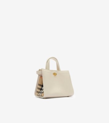 Mini Check Cotswolds Tote in Soap beige - Women, Leather