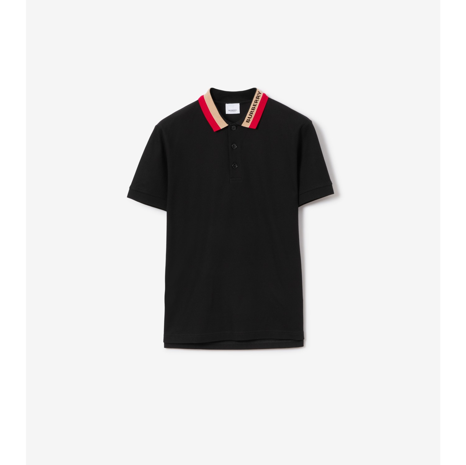 Cotton Polo Shirt in Black - Men | Burberry® Official