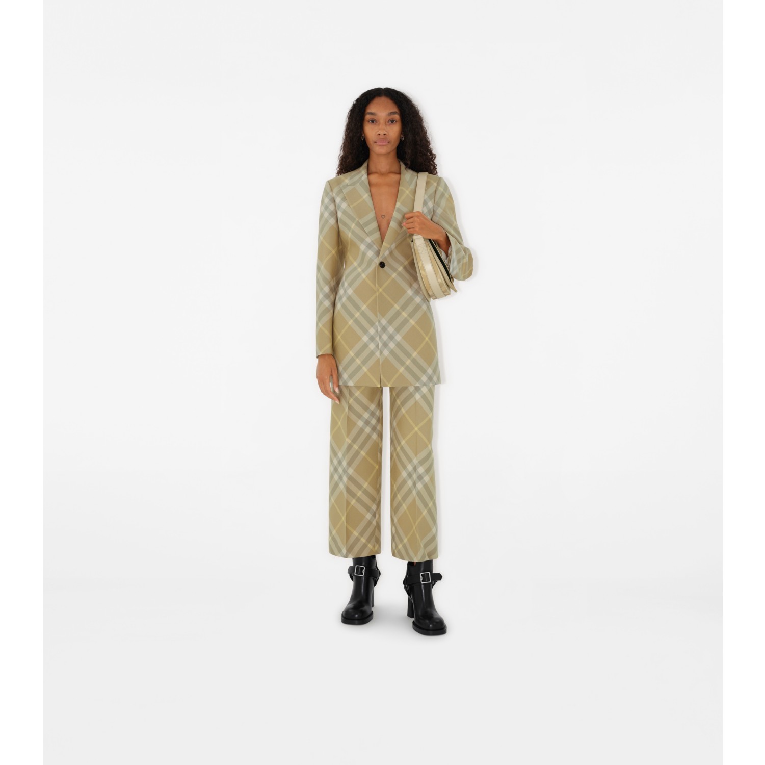 Apuntob | Long Trousers in Checked Wool