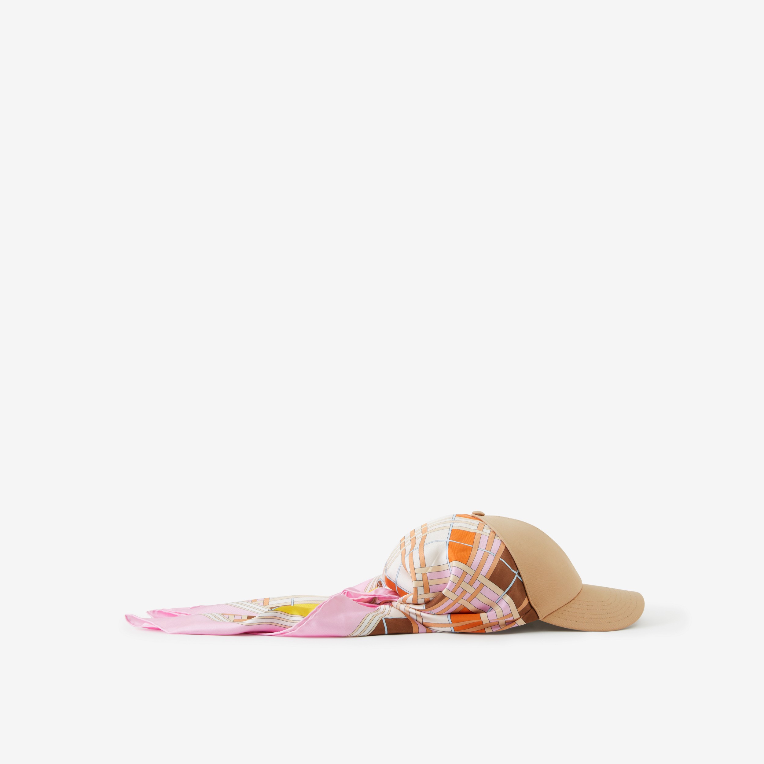 围巾系带装饰棉质棒球帽 (糖果粉红) | Burberry® 博柏利官网 - 2