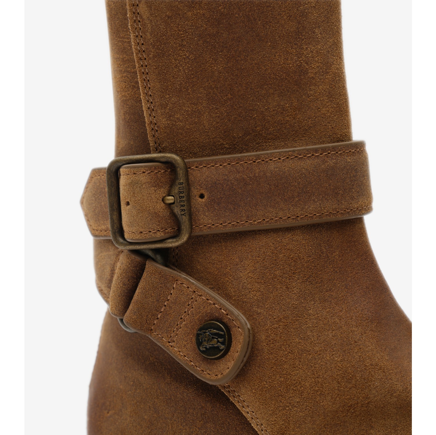 Waxed Suede Ledger Boots​​ in Boat brown - Women | Burberry® Official