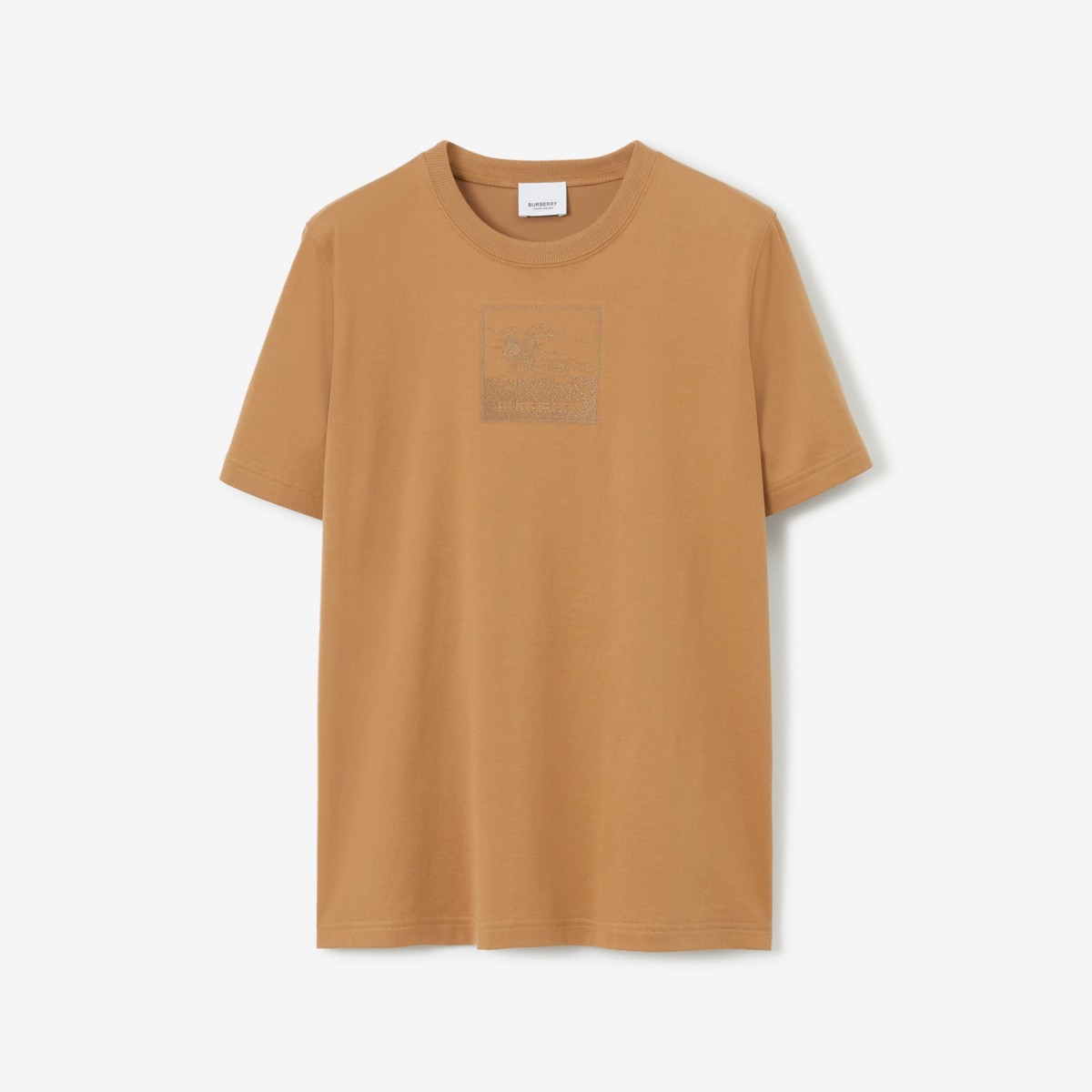 Shop Burberry Cotton T-shirt In Camel