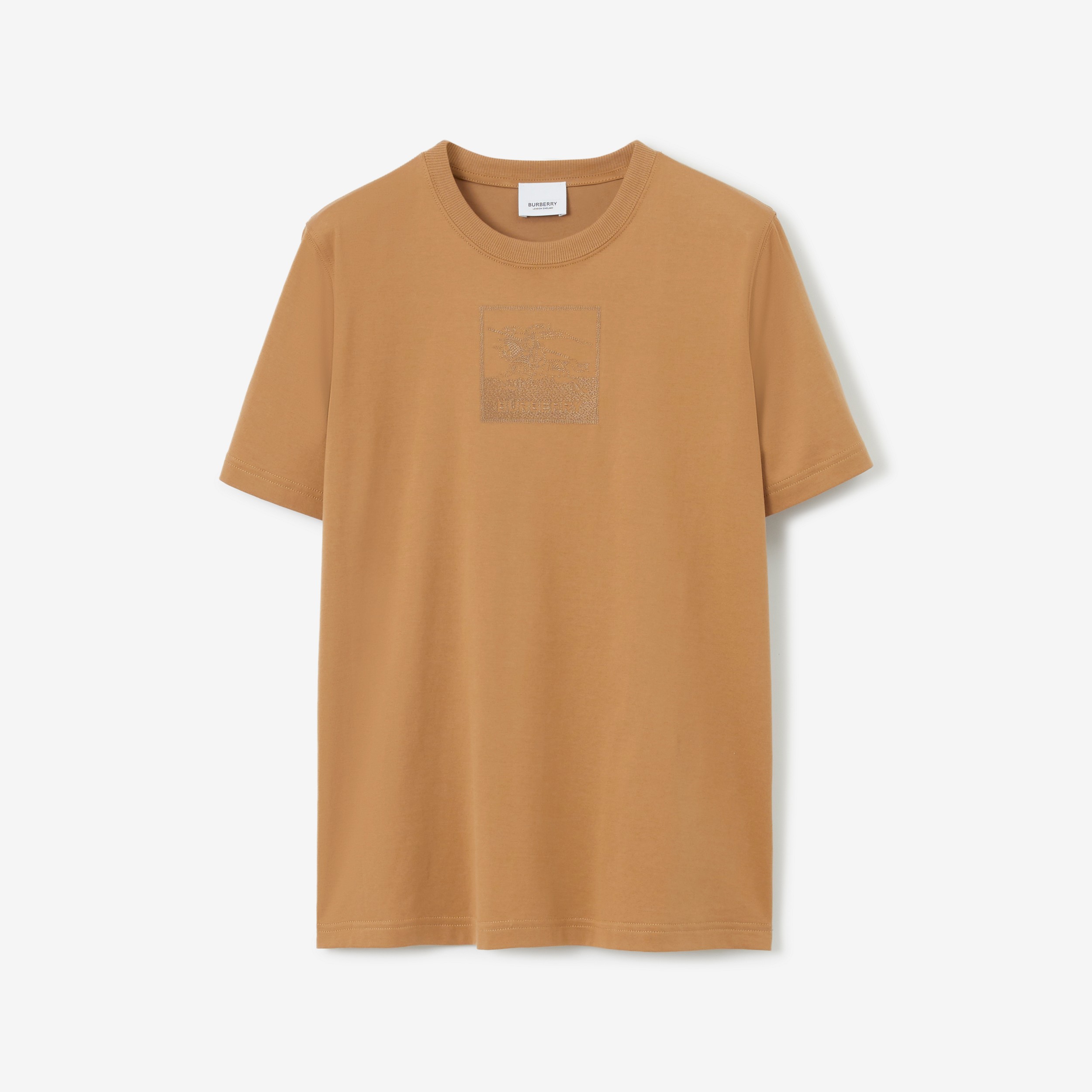 Camiseta de algodão com estampa EKD (Camel) | Burberry® oficial - 1