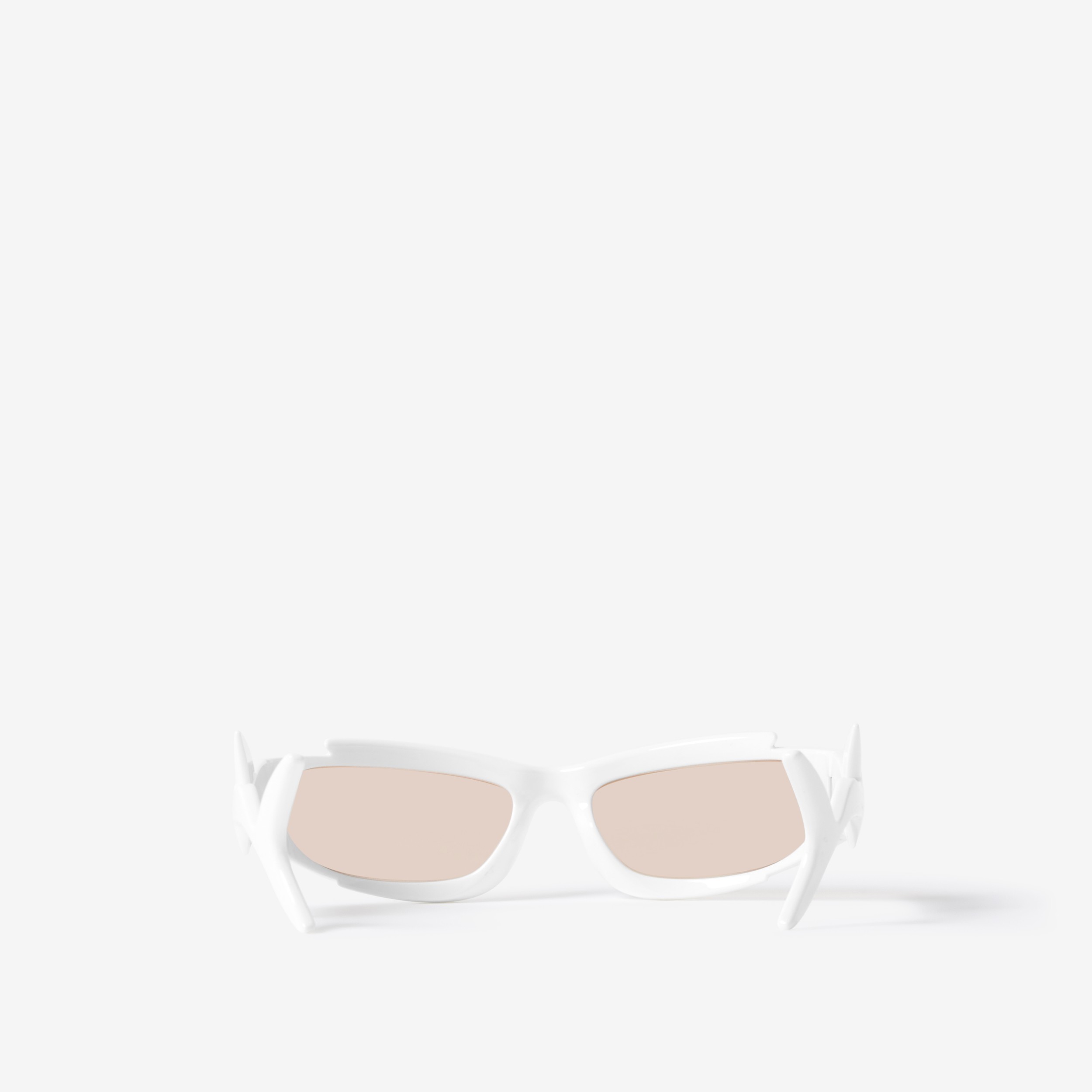 Rectangular Frame Turner Sunglasses In White Burberry® Official 