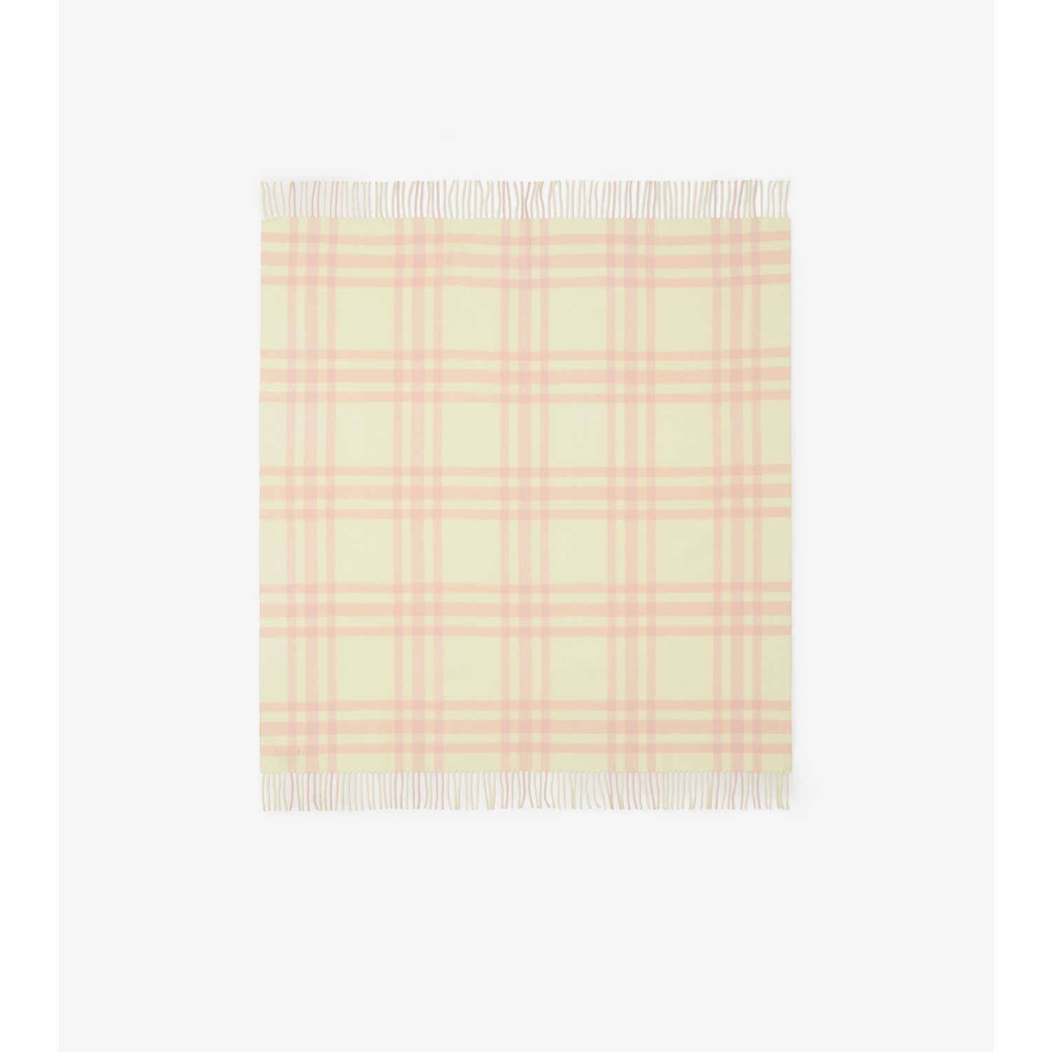 Check Wool Baby Blanket in Sherbet - Children | Burberry® Official