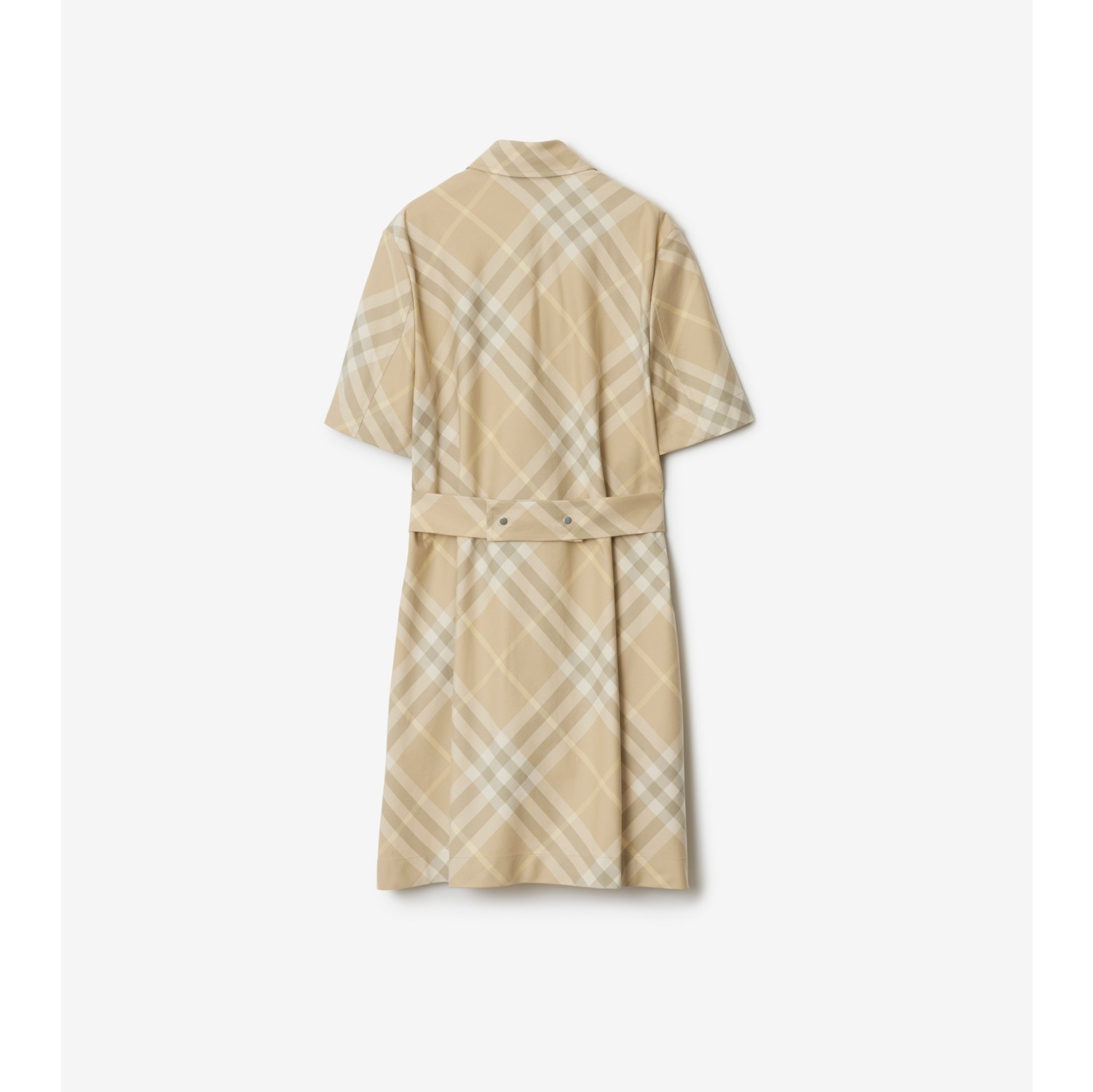 Check Cotton Shirt Dress