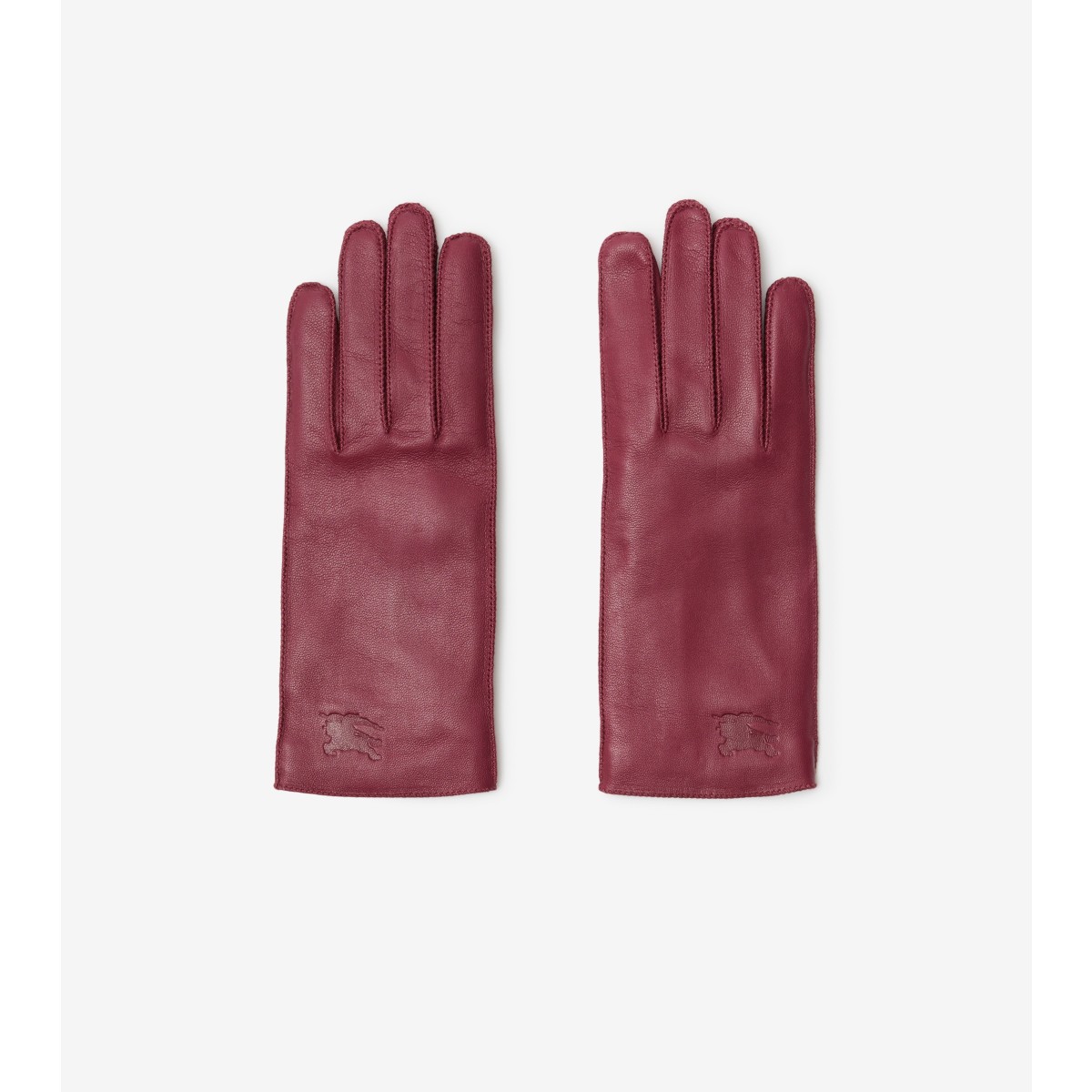 Shop Burberry Leather Gloves In Ripple