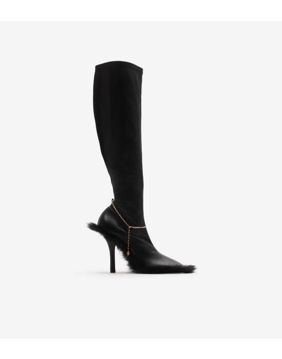 Burberry patent leather boots best sale