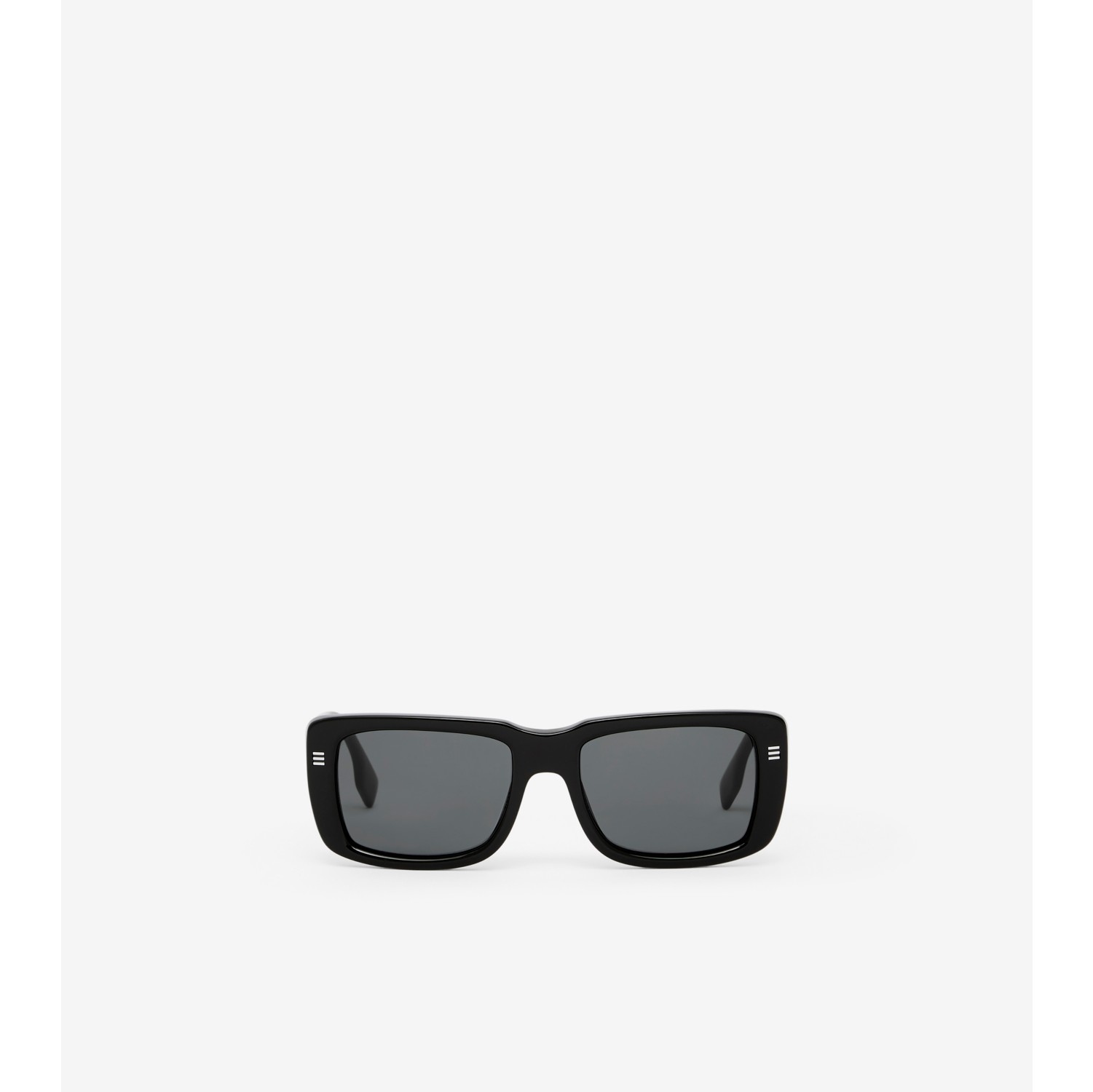 Logo Detail Rectangular Frame Sunglasses in Black - Men | Burberry ...