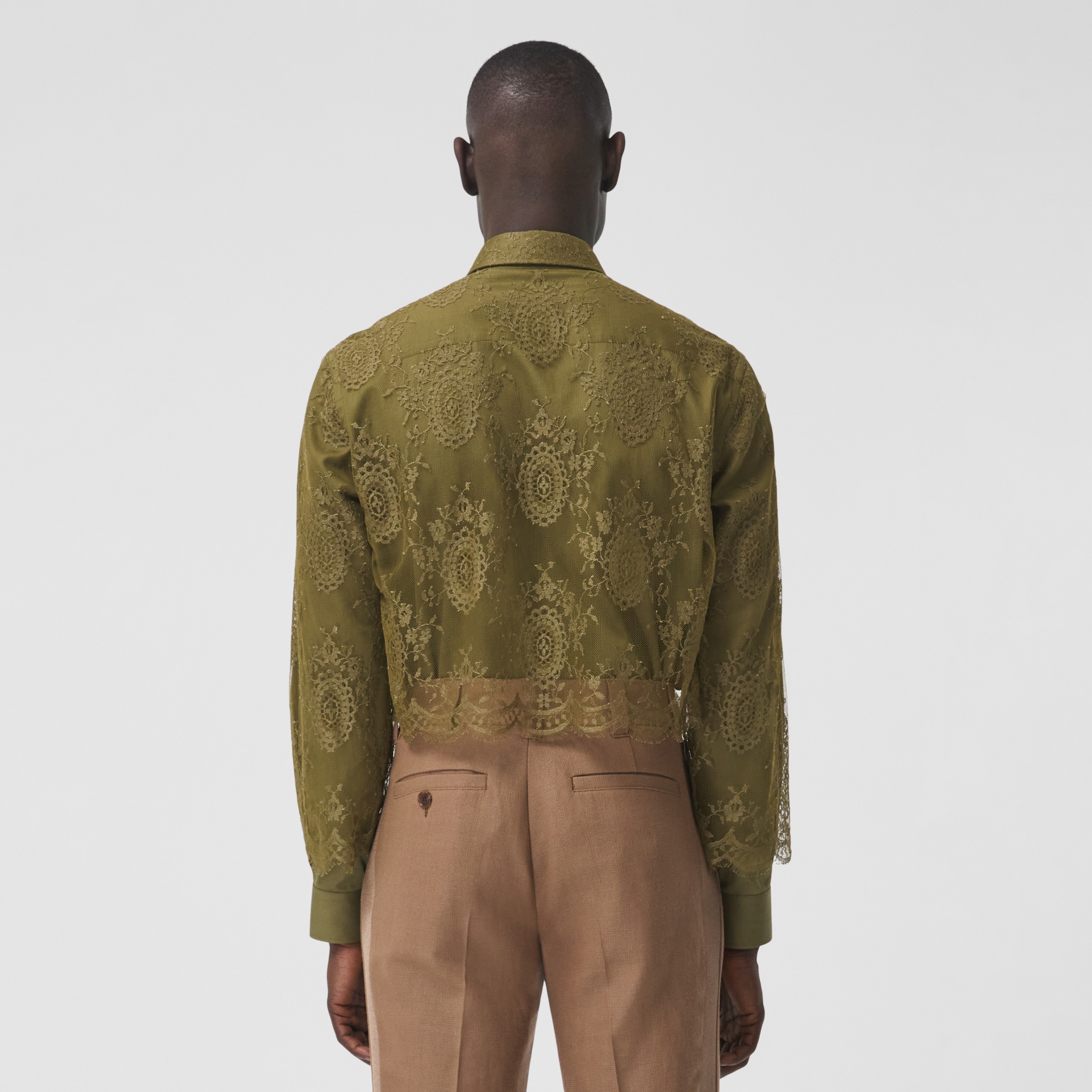 lace overlay shirt