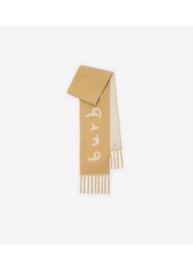 Reversible Logo Alpaca Wool Blend Scarf