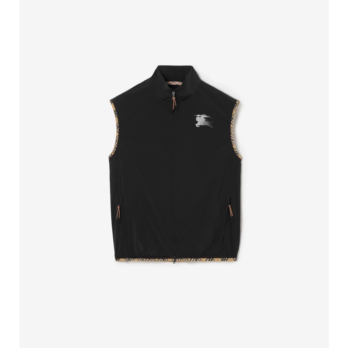  Check Trim Nylon Gilet
