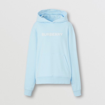 light blue burberry hoodie