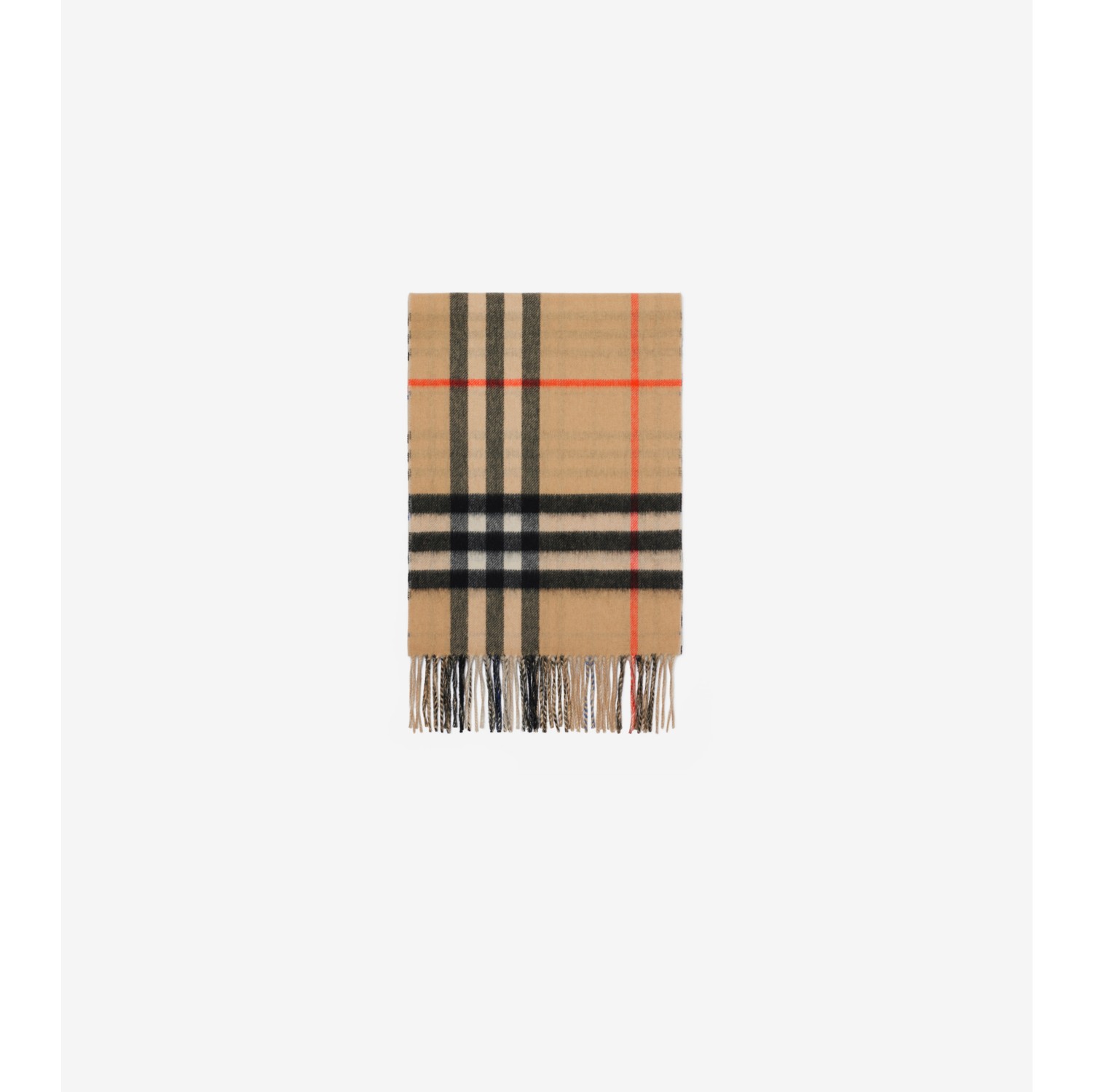 Reversible Contrast Check Cashmere Scarf