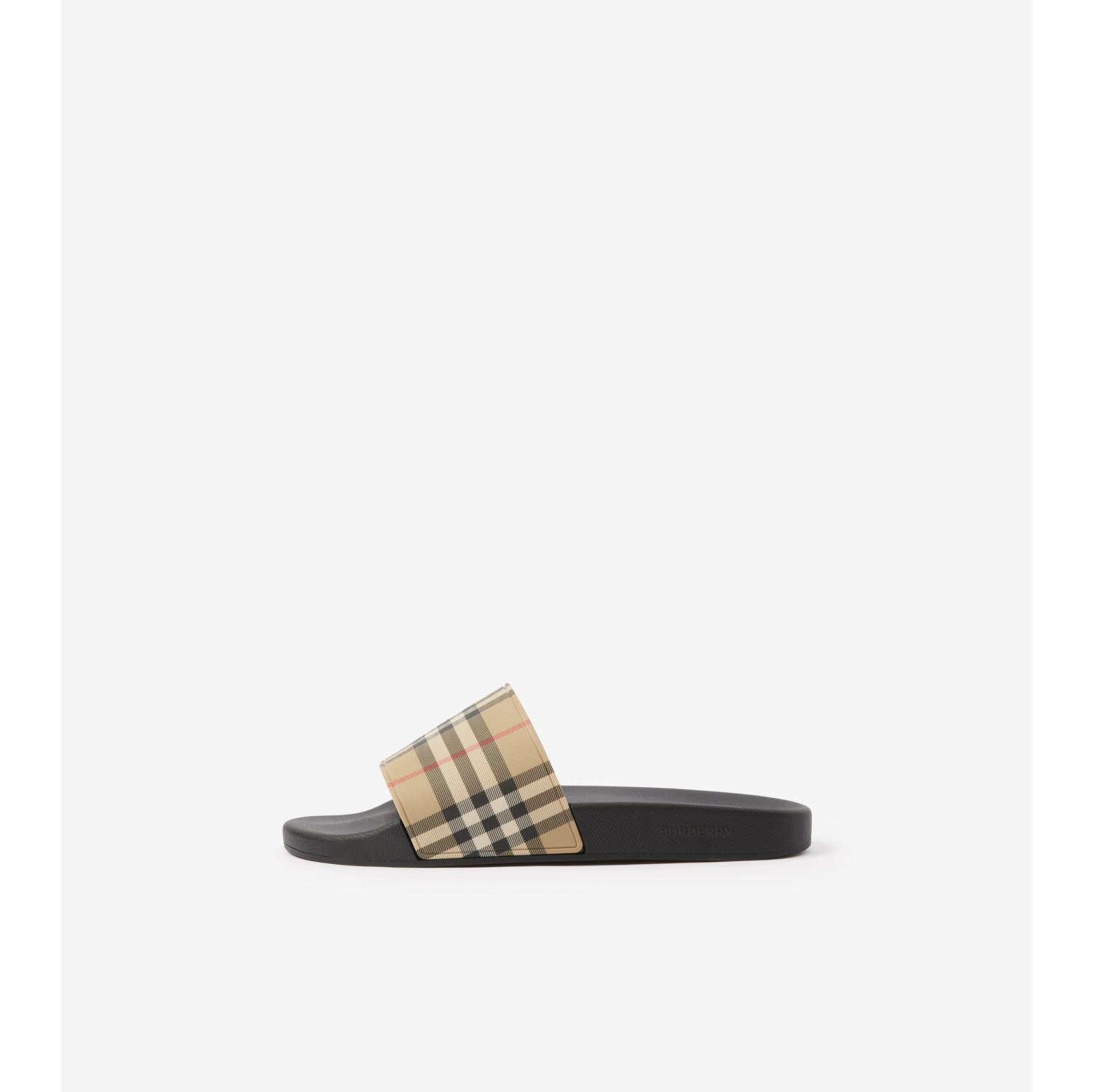 Check Slides in Archive beige Men Burberry Official