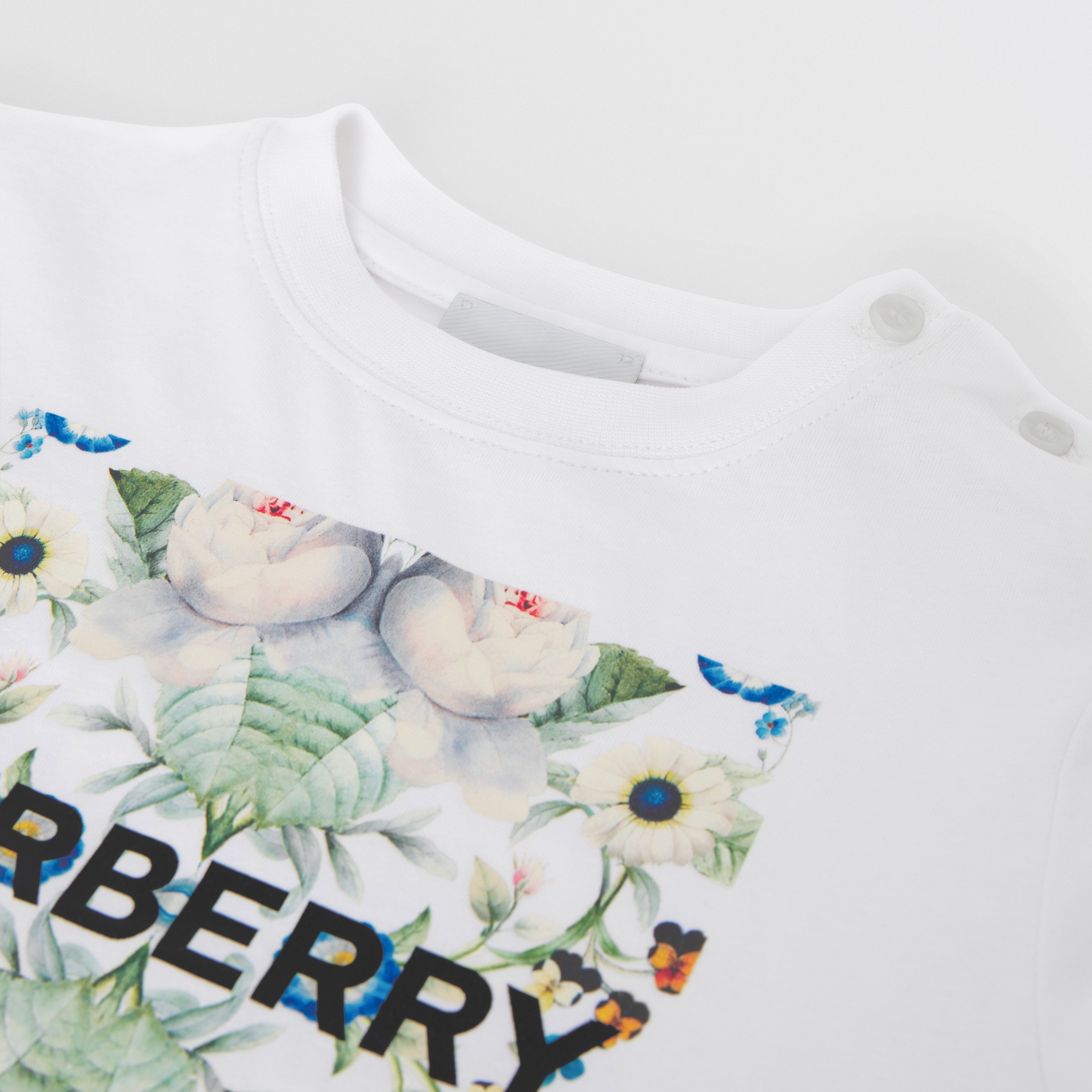 Montage Print Cotton T-shirt in White - Children | Burberry® Official - 2